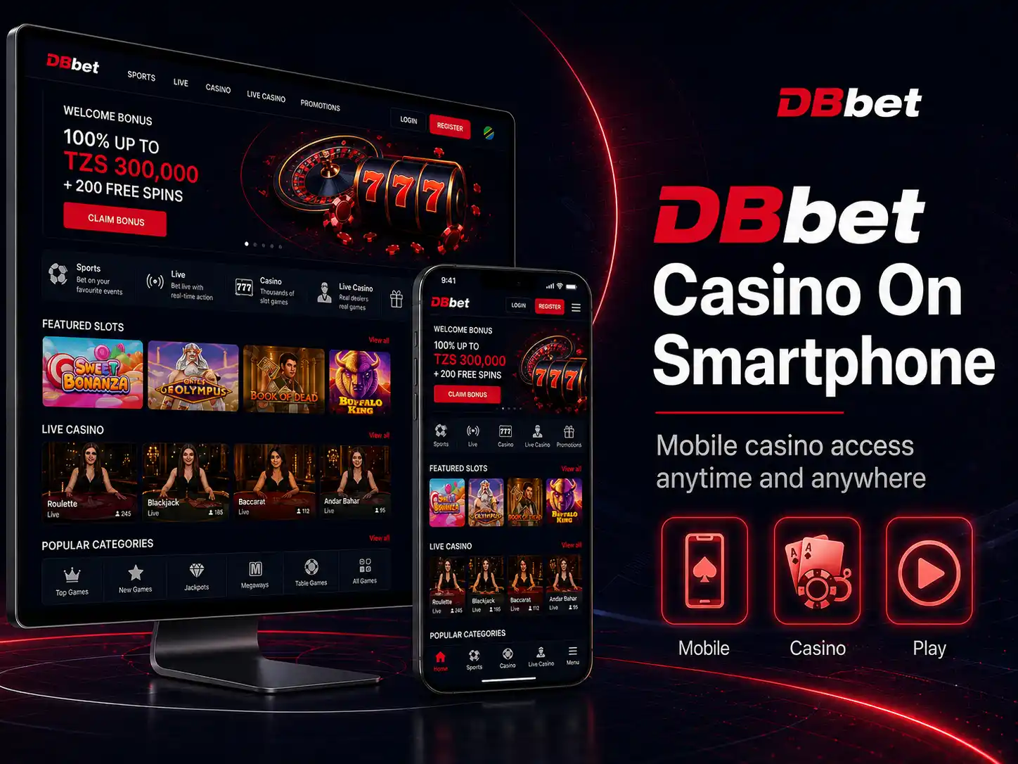 DBbet Casino On Smartphone